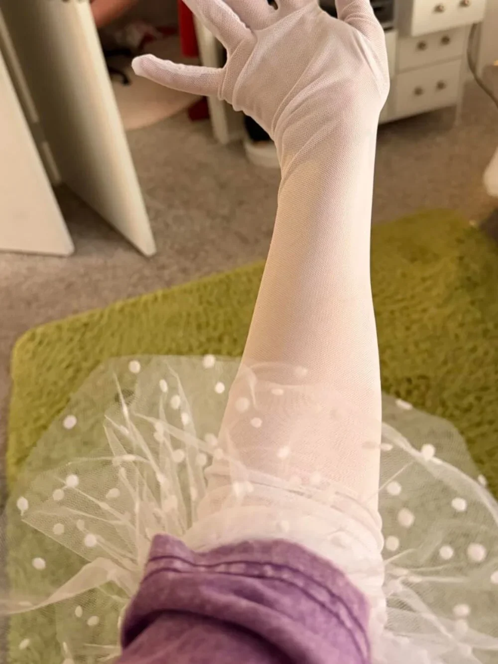 Women's Long Lace Opera Gloves